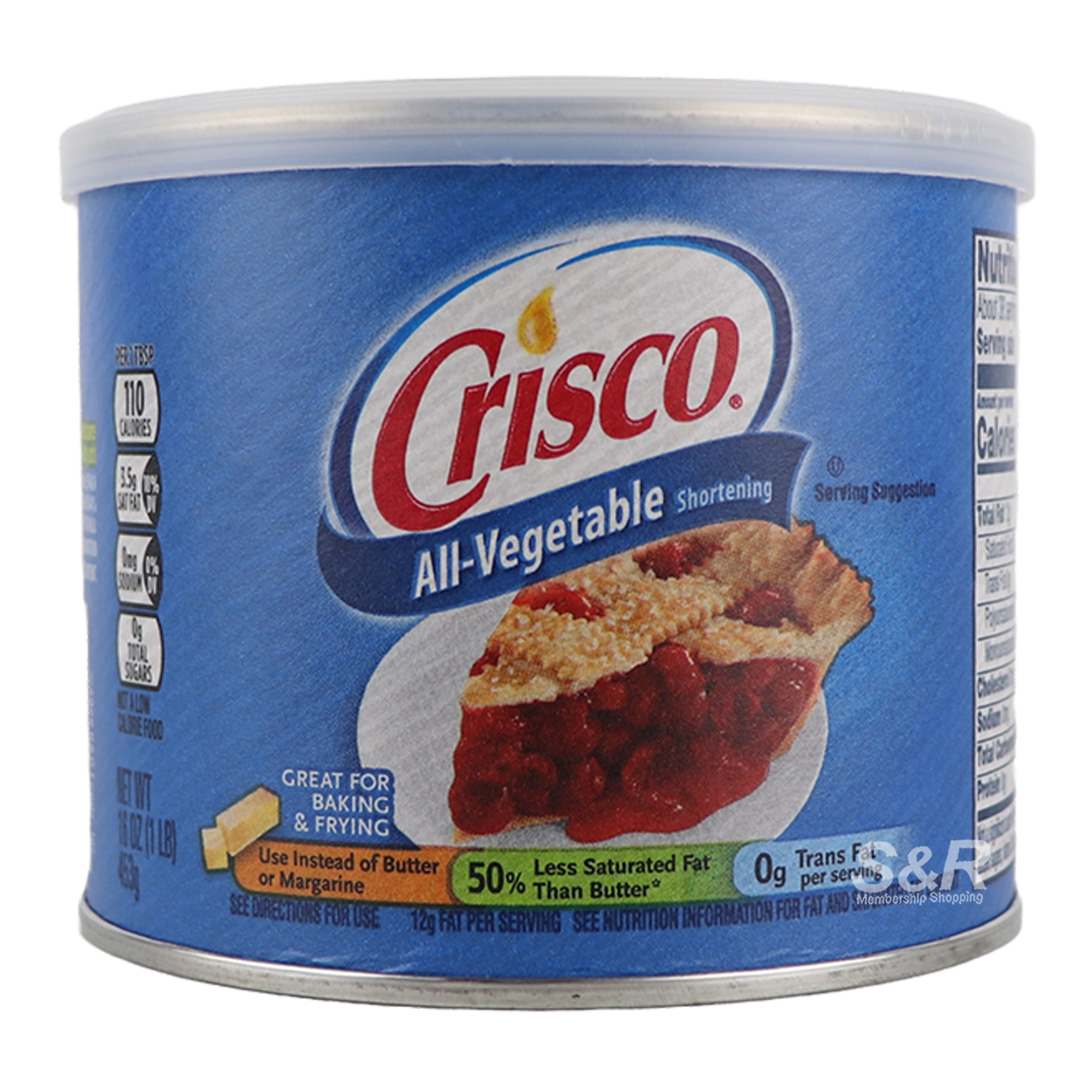 Crisco All-Vegetable Shortening 453g Crisco All-Vegetable Shortening 453g